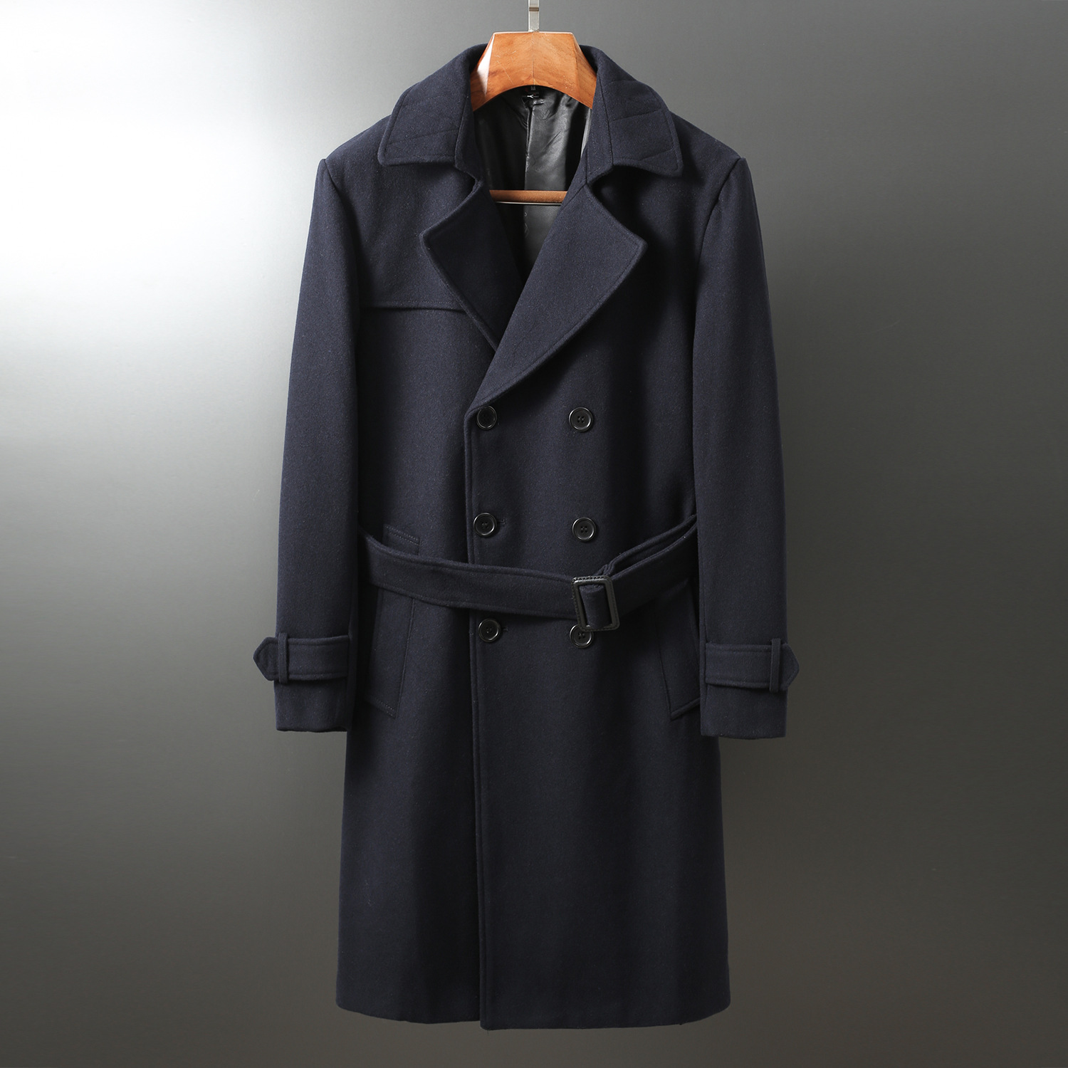 가을 겨울 모직코트 신상 남성복 롱 슬림코트 트렌치코트 캐시미어 더블 트렌치코트