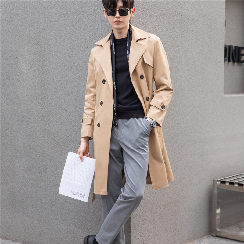 트렌치코트남 미디엄 기장으로 봄 가을 한판 트렌드 시크한 브리슬리 코트니하이 루즈핏 코트남입니다