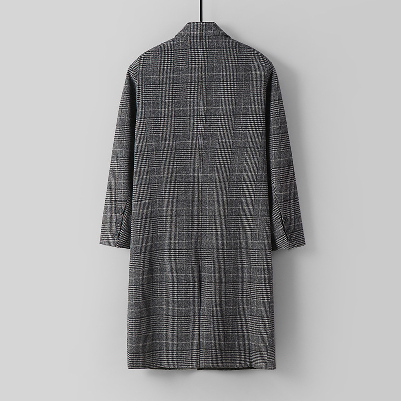 라지 사이즈면 덧대 무게감 두툼한 총바지락 한국판 롱 모직 코트 남자 가을겨울 초롱 여자아이 아우터 남자