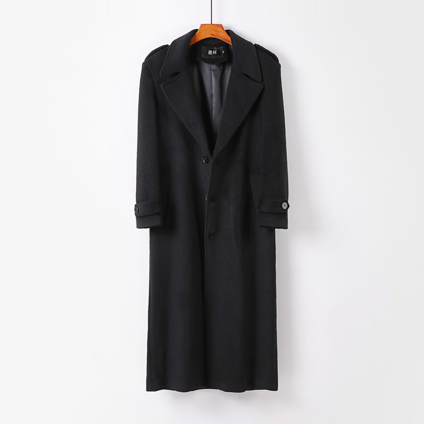 모직 코트 남성 무릎 높이 롱 트렌치코트 남성 가을 겨울 신상 멋스러운 코트와 롱 코트 롱 소매 라지 사이즈