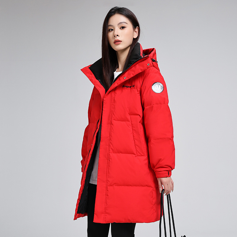 겨울 여성복 패딩 점퍼 하프 기장의 커플 아우터입니다