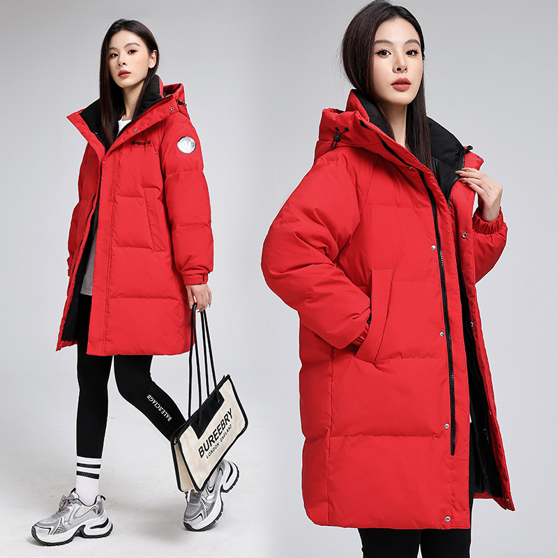 겨울 여성복 패딩 점퍼 하프 기장의 커플 아우터입니다