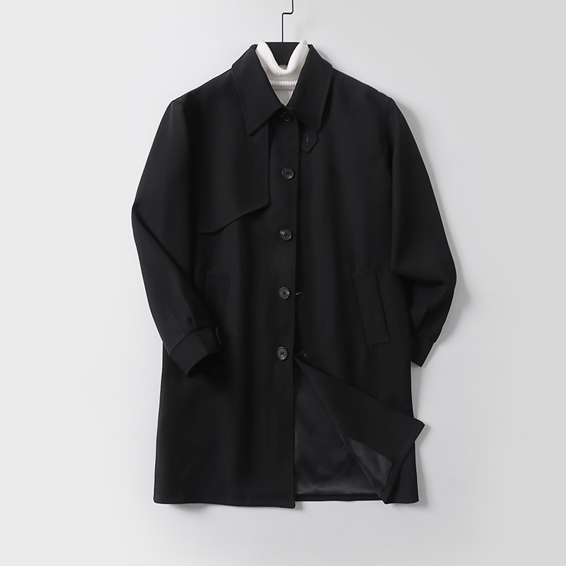 남성복 고퀄리티 가을 신상 남성 패션 트렌드 루즈한 라지 사이즈 미디엄 기장의 트렌치코트 도매