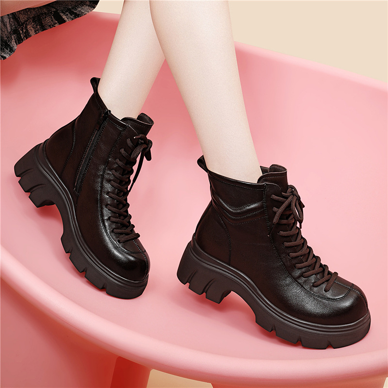 소가죽 머스탱부츠, 여성 기모 면화