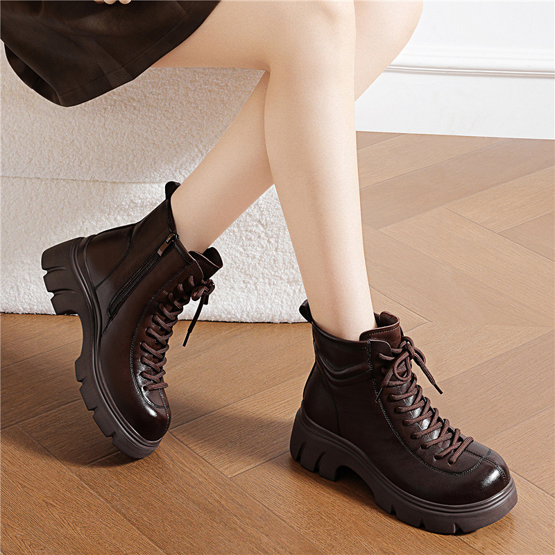 소가죽 머스탱부츠, 여성 기모 면화