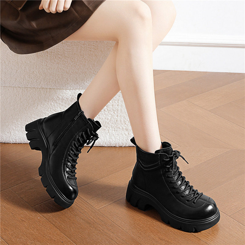 소가죽 머스탱부츠, 여성 기모 면화